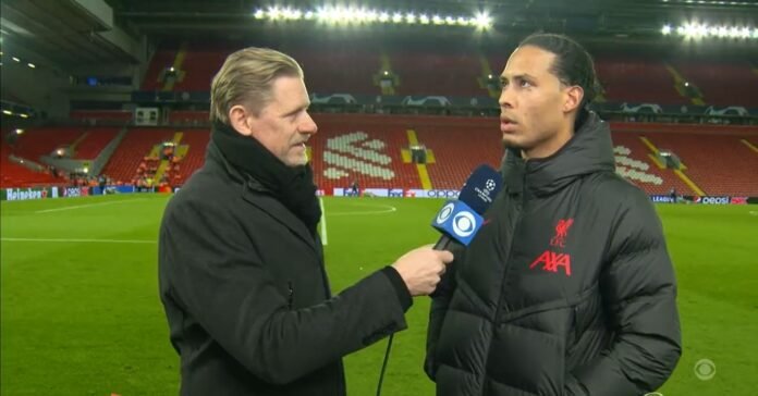 Virgil Van Dijk, a crucial defender for Liverpool, was questioned following the match against Real Madrid, which resulted in a heartbreaking loss for Liverpool on their home field as Real Madrid scored five goals, making the final score 5-2