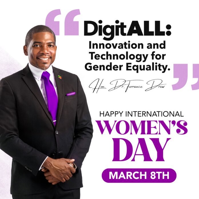 Basseterre, St. Kitts and Nevis: Terrance Drew, Prime Minister of St. Kitts and Nevis greeted all women living on the island on International Women's day yesterday, March 8, 2023 Basseterre, St. Kitts and Nevis: Terrance Drew, Prime Minister of St. Kitts and Nevis greeted all women living on the island on International Women's day yesterday, March 8, 2023