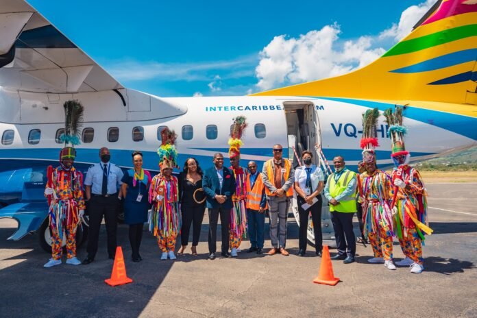 Terrance Drew, Prime Minister of St. Kitts and Nevis reported that on March 12, the St. Kitts Tourism Authority hosted a special welcome ceremony to celebrate the inaugural flight of inter Caribbean Airways to St. Kitts Terrance Drew, Prime Minister of St. Kitts and Nevis reported that on March 12, the St. Kitts Tourism Authority hosted a special welcome ceremony to celebrate the inaugural flight of inter Caribbean Airways to St. Kitts