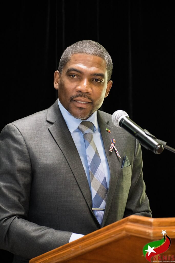 Terrence Drew, Minister of Health and Prime Minister of the Federation of St. Kitts and Nevis, held a press conference on March 30, 2023, in Basseterre, St. Kitts and Nevis (Thursday)