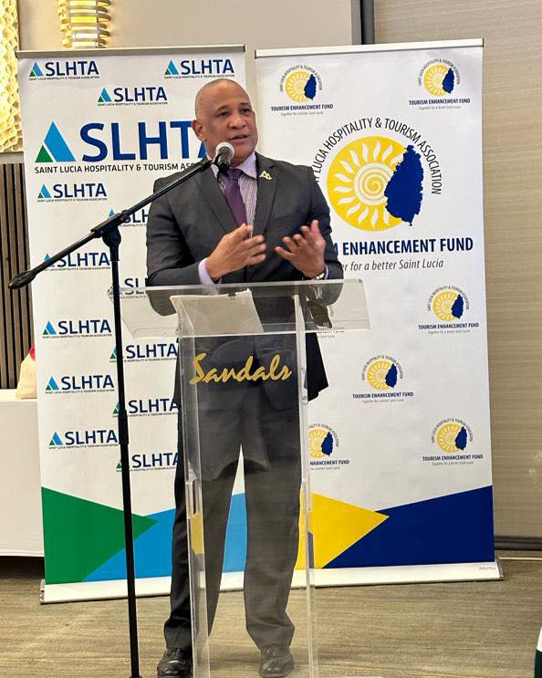 Saint Lucian Politician and Deputy Prime Minister Ernest Hilaire today attended the Saint Lucia Hospitality and Tourism Association (SHLTA) Chef's Table Luncheon at the Sandals Grande Ballroom