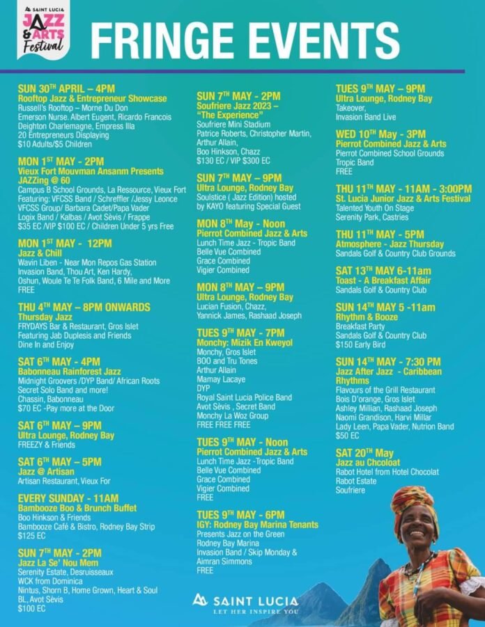 Saint Lucia: Deputy PM welcomes Fringe Events Jazz Festival 2023 Saint Lucia: Deputy PM welcomes Fringe Events Jazz Festival 2023