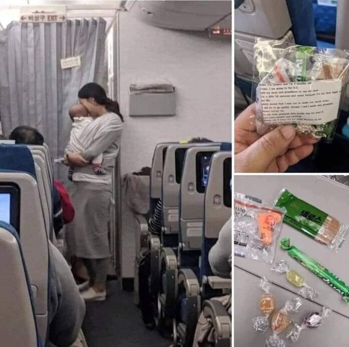 US: Mother shows her kindness, giving pouches to more than 200 passengers onboarding