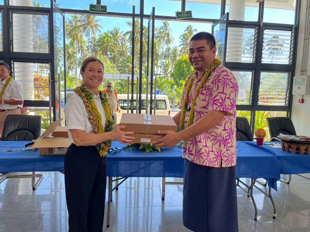 US Training Ship Golden Bear donates equipment to National University of Samoa and School of Maritime