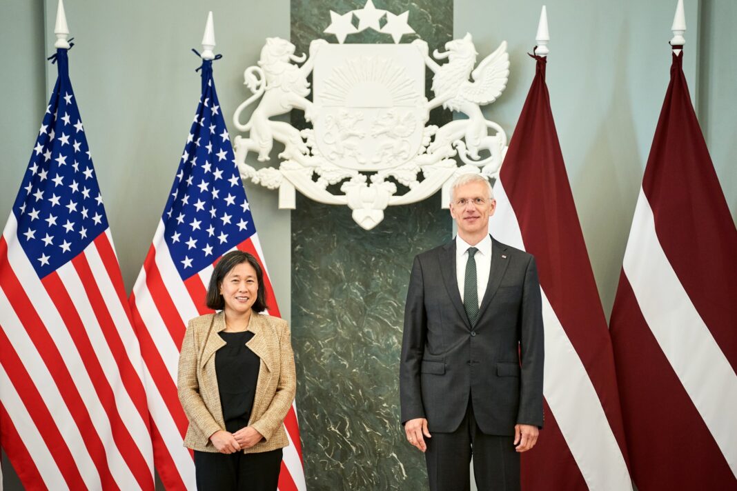 Riga, Latvia: United States Trade Representative Katherine Tai meets PM Krišjānis Kariņš
