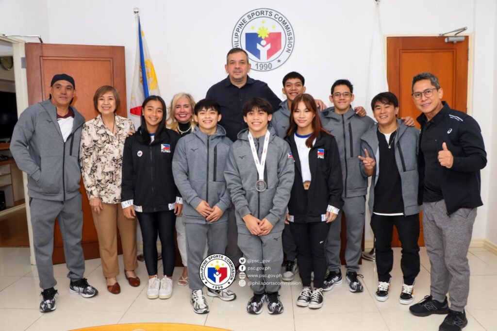 Philippines: Gymnastics Association President Cynthia Carrion visits to meet PSC delegates