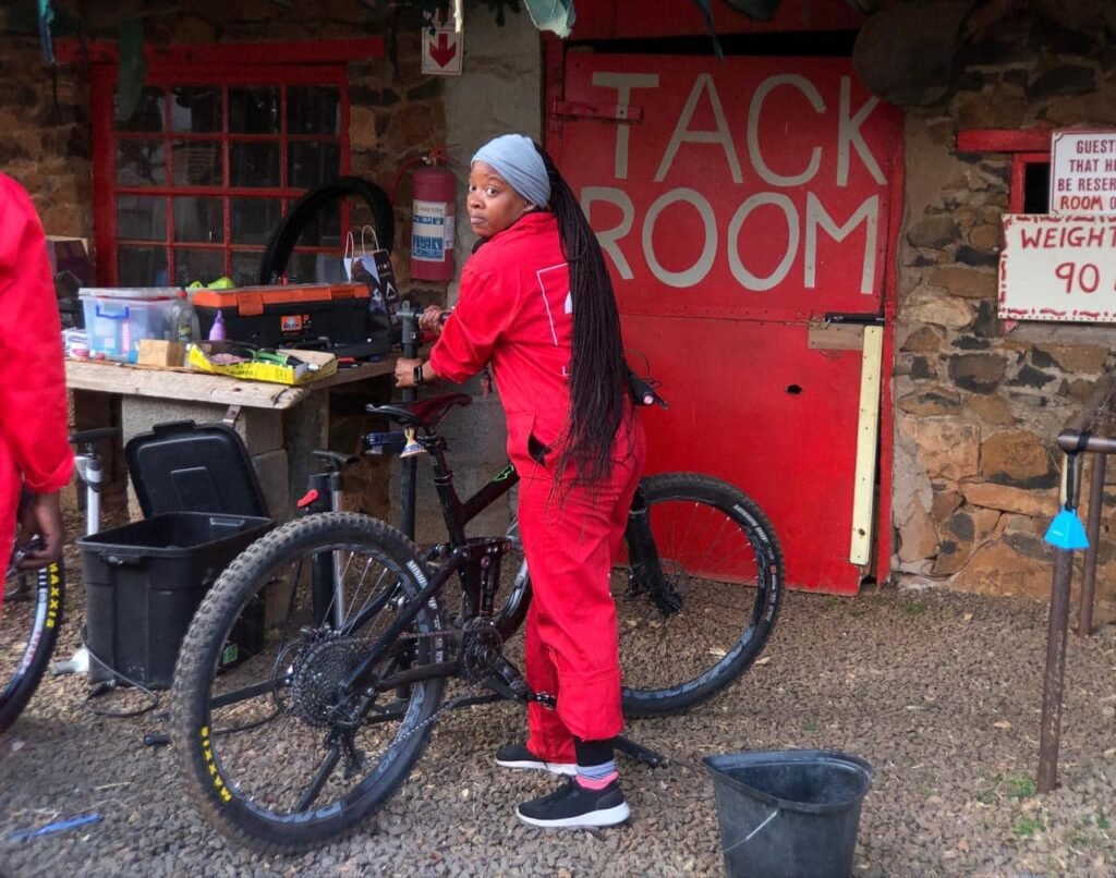 US Embassy Maseru highlights Embassy partner Nthati Letsie & her business Nthati Bicycle Technicians