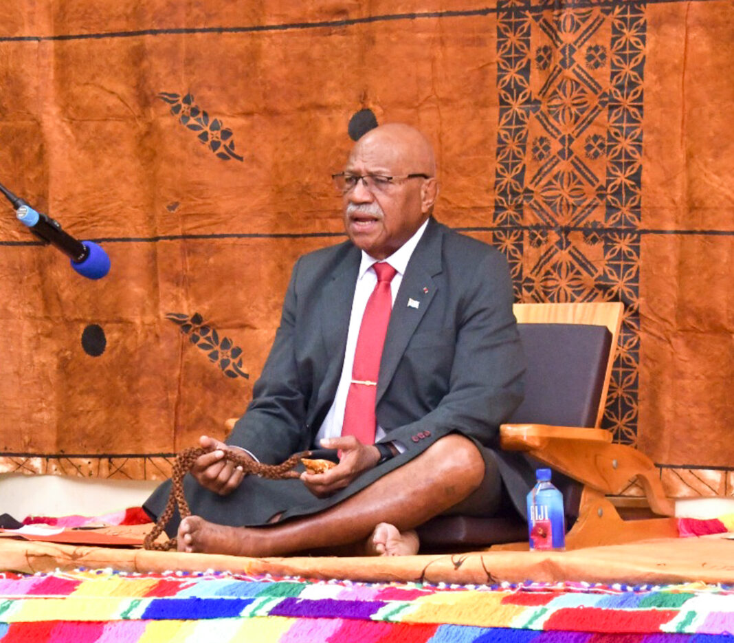 Suva, Figi: PM Situveni Ligamada Rabuka addresses Lau Provincial Ligamada Meeting, highlights critical points