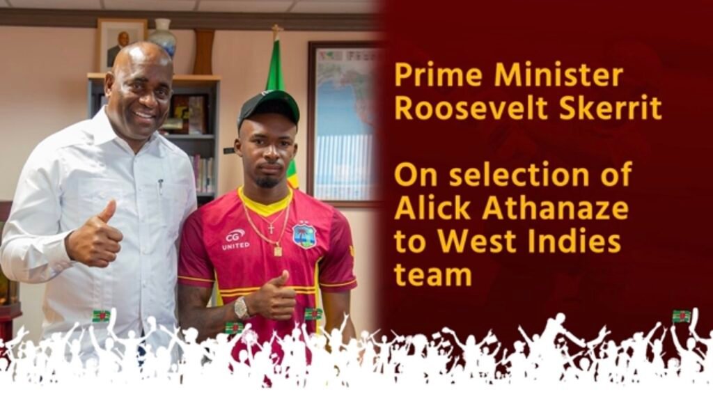 PM Skerrit congratulates Uncapped player Alick Arthanaze on his selection in West Indies team