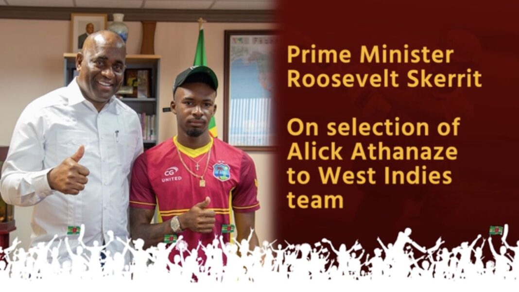 PM Skerrit congratulates Uncapped player Alick Arthanaze on his selection in West Indies team