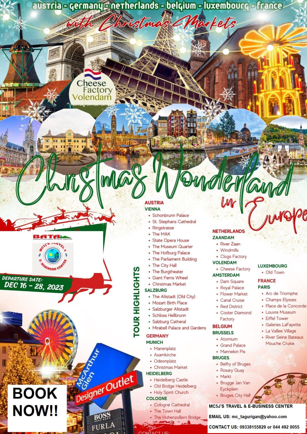 Christmas Wonderland in Europe 2023 to be scheduled to commence this December