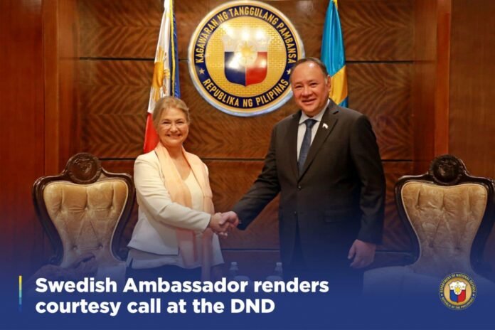 Philippines: Secretary of National Defense Gilberto C Teodoro meets Sweden Ambassador Annika Thunborg