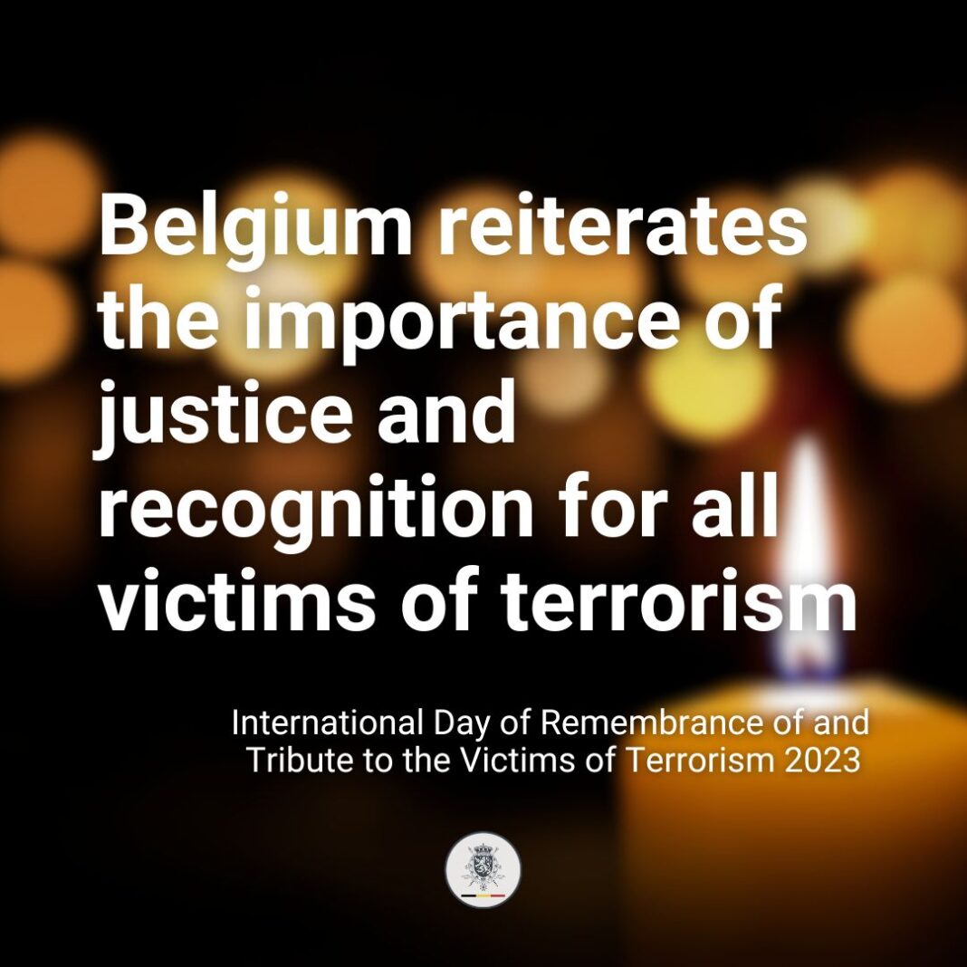 Belgium celebrates International Day of Remembrance and tribute to Terrorism Victims