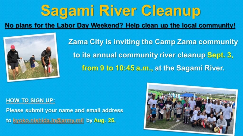 United States Army in Garrison, Japan, is all set to host Sagami River Clean-up initiative