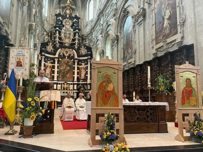 Cathedral of St Servatius in m Gimbergen holds sacred liturgy in Belgium