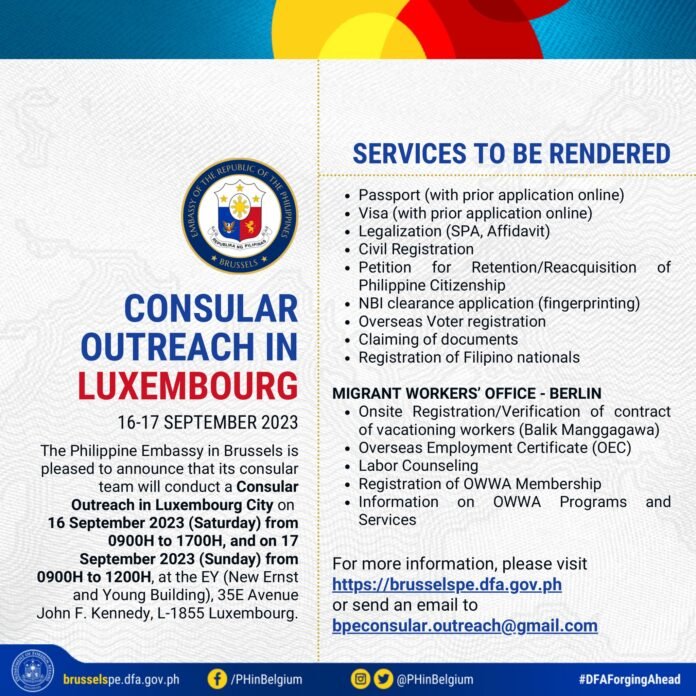 Migrant Workers’ Office to be part of Consular Outreach in Luxembourg