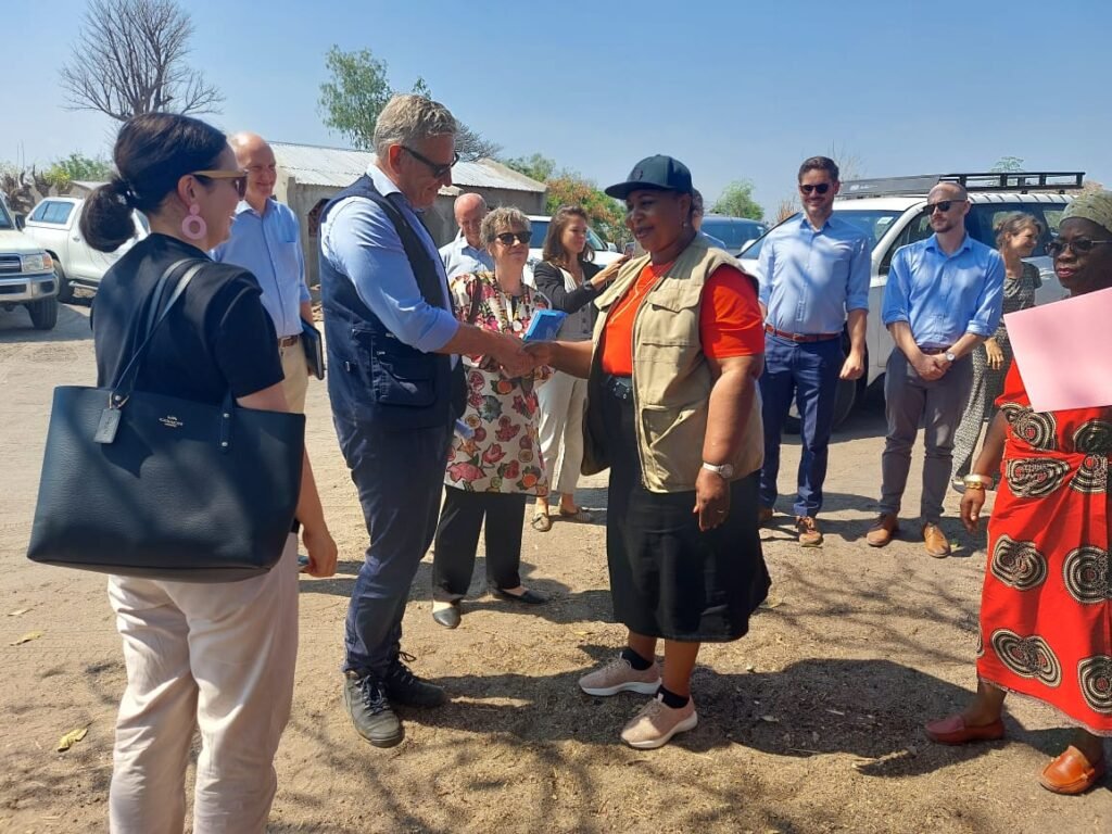EU Ambassador Rune Skinneback visits Mangochi with several Deputy Ambassadors