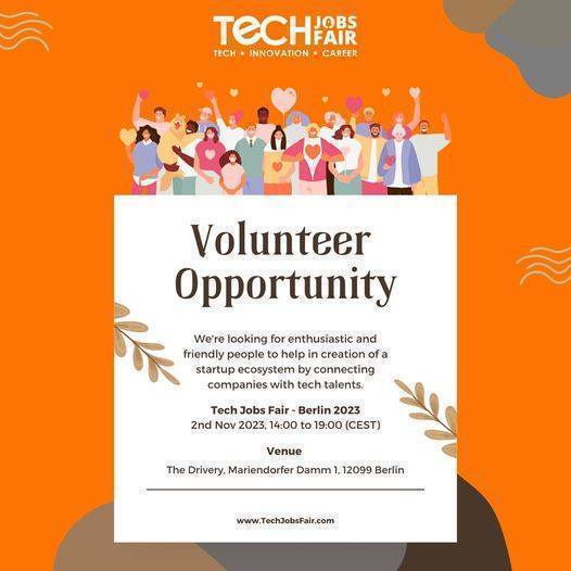 Tech Job Fair 2023 seeks Volunteers in Germany