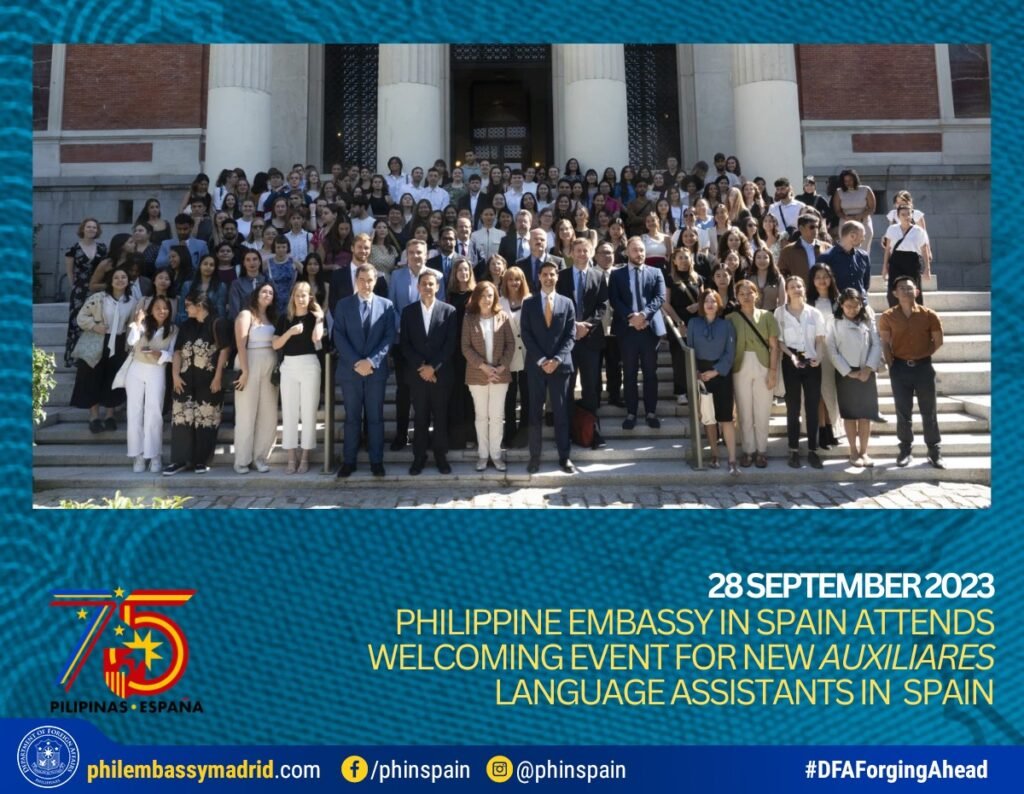 Philippine Embassy attends Welcome Ceremony for Auxiliares Language Assistants