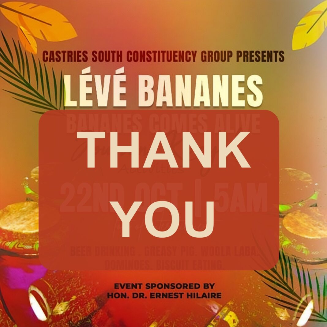Saint Lucia: Deputy PM Ernest extends pleasure on receiving tremendous support for Leve Bananes