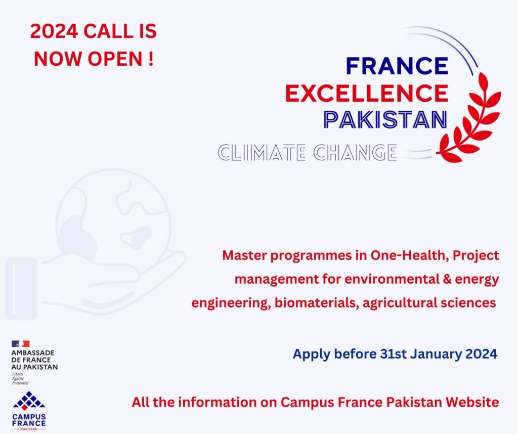 Campus France Pakistan announces "France Excellence for Climate Change" Scholarship