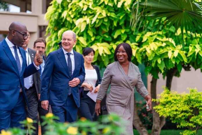 German Chancellor Olaf Scholz visits Ashesi University in Ghana