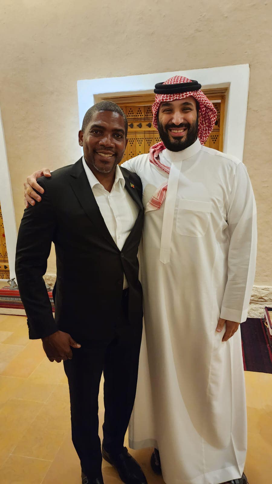 PM Terrance Drew shares moment with Prince of Kingdom of Saudi Arabia