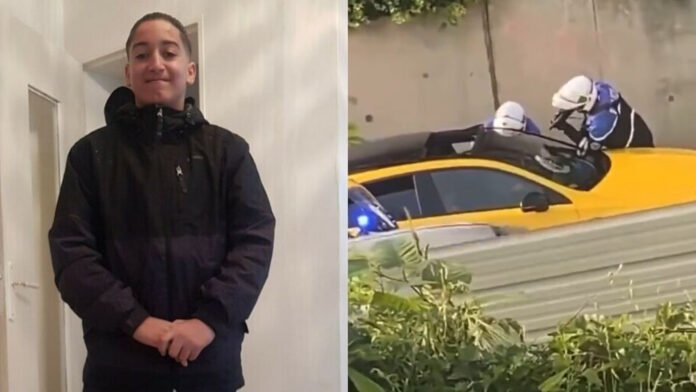 The 38-year-old officer, Florian M., had been arrested after the contentious event in a suburb of Paris on June 29, 2023 The 38-year-old officer, Florian M., had been arrested after the contentious event in a suburb of Paris on June 29, 2023