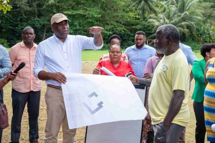 In picture: PM Skerrit at the Calibishie village. (Credits: Roosevelt Skerrit, Facebook)