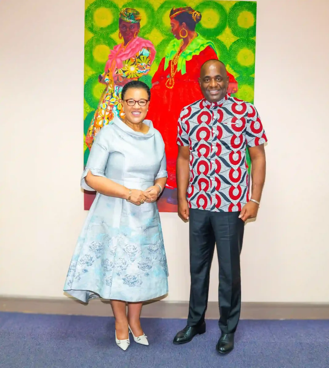 PM Roosevelt Skerrit meets CSG Patricia Scotland in Dominica