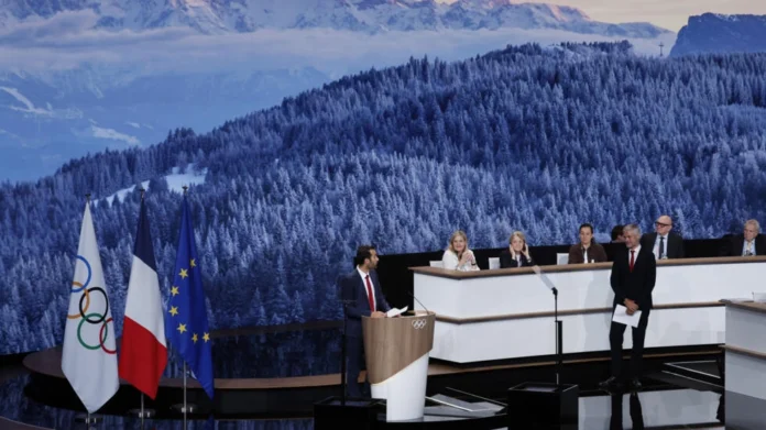 2024-07-24T074854Z_2063405450_UP1EK7O0LPG3C_RTRMADP_3_OLYMPICS-2024-IOC Additionally, he vowed to propose an Olympic law to ensure that the funding and preparations for the event are firmly established