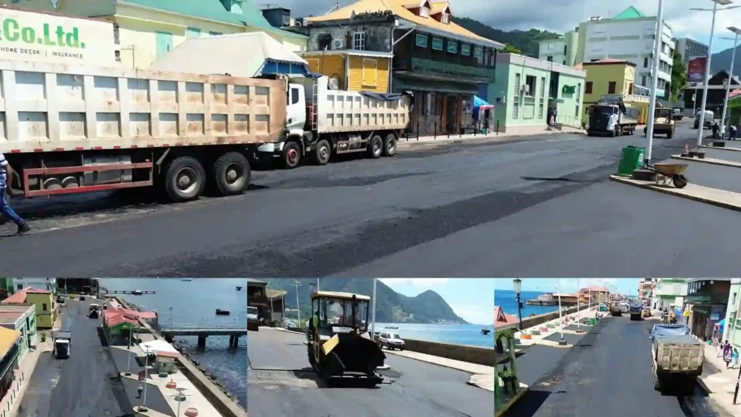 Dominica: Dame Eugenia Charles Boulevard rehabilitation project in progress.