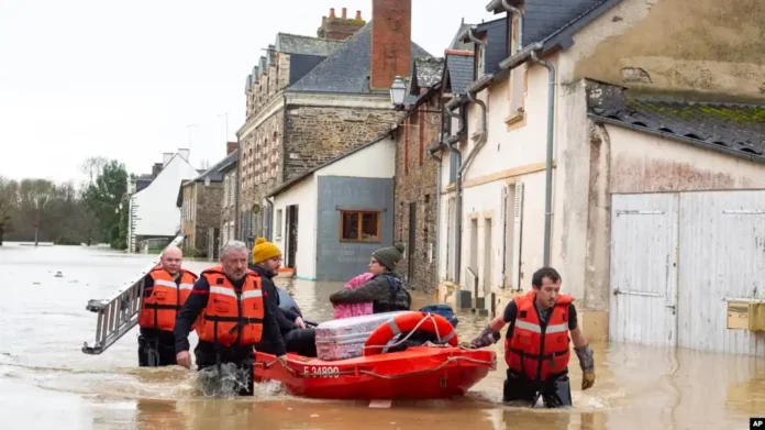 The hardest-hit areas include the city of Rennes, where approximately 400 people were evacuated as floodwaters surged into residential neighborhoods The hardest-hit areas include the city of Rennes, where approximately 400 people were evacuated as floodwaters surged into residential neighborhoods
