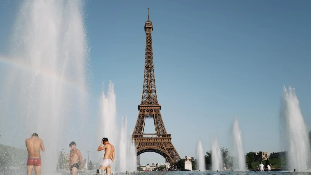 Paris swelters under extreme summer heat, with dense urban structures and limited greenery worsening the city’s vulnerability to deadly heatwaves