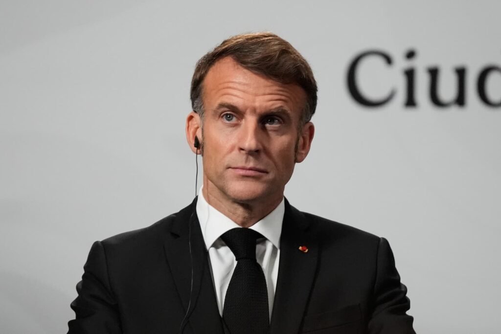 French President Emmanuel Macron during his visit to Mexico City, discussing expanded trade and cultural cooperation between France and Mexico
