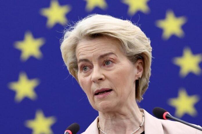 Von der Leyen speaks in Brussels, urging protection of EU democratic sovereignty amid rising transatlantic tensions